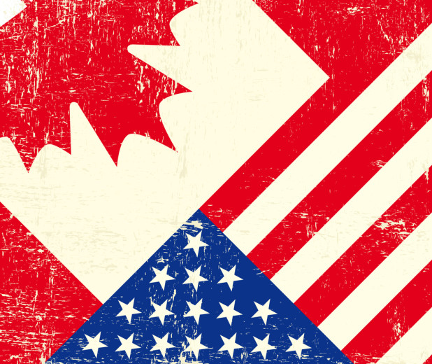 Map of the US and Canada – USPS postage price change and shipping to Canada