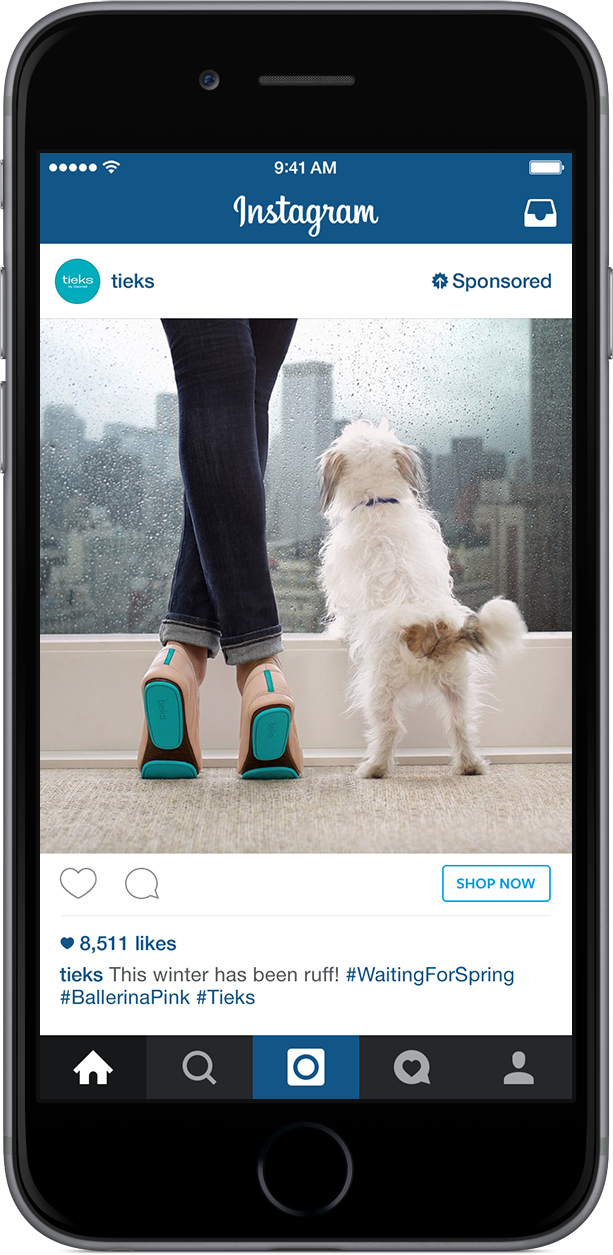 Instagram ads – social media marketing “Shop Now” sponsored post 