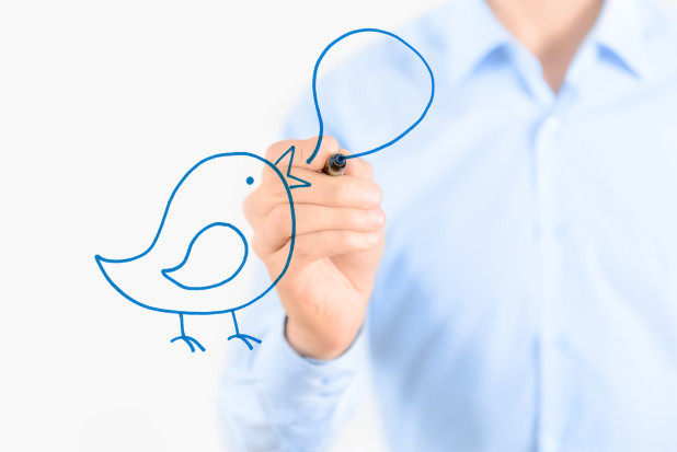 Man drawing Twitter bird - how to use Twitter for your online business – business strategy growth
