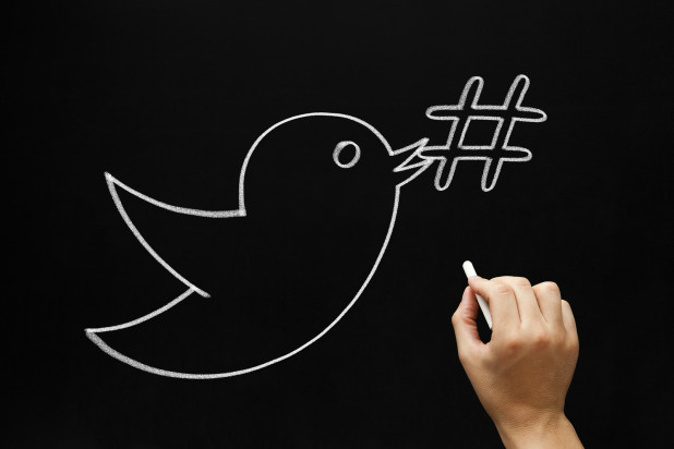 Man drawing Twitter bird on chalkboard- how to use Twitter for your online business – business strategy growth