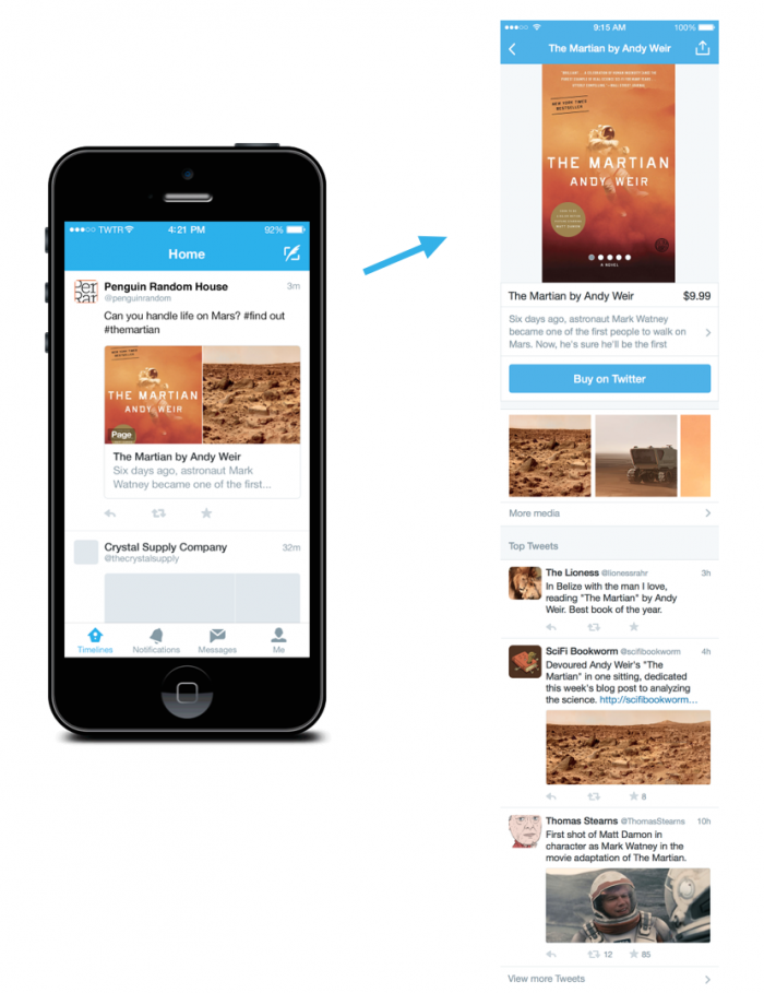 Twitter product pages - online business ecommerce tips