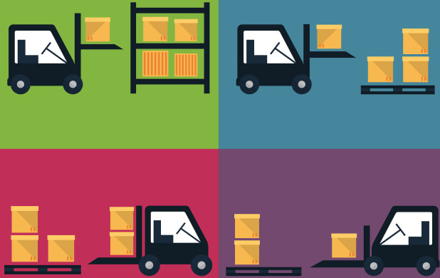 Forklift picking up and dripping boxes – 2015 shipping news, USPS price change, dimensional weight pricing and FedEx/UPS fuel surcharges