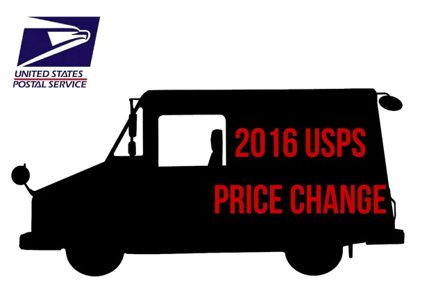 USPS truck – representing USPS postage price change 2015 – new shipping rates