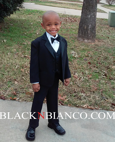 Kid wearing Black N Bianco suit - small online business success stories