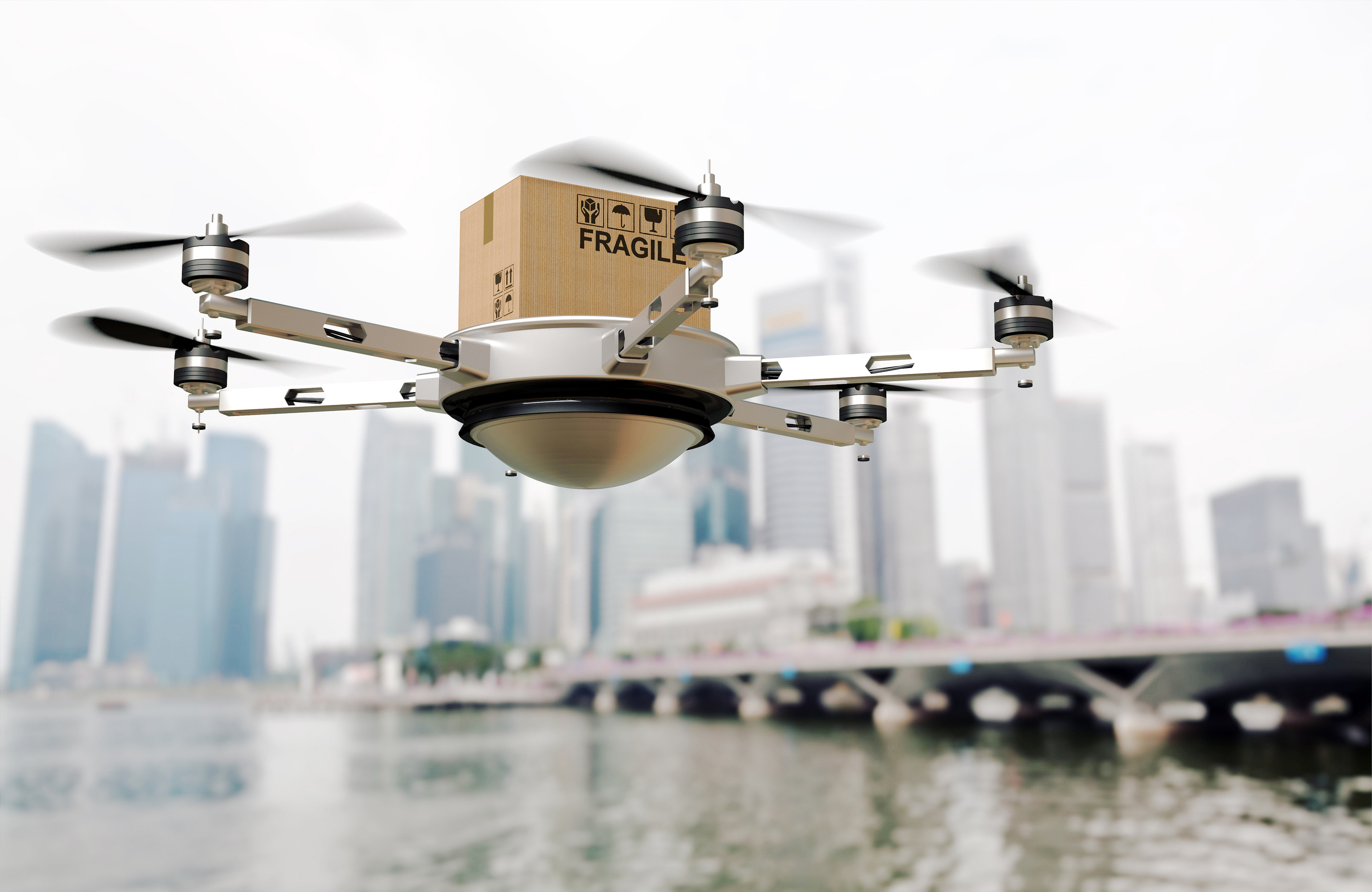 3d image of futuristic delivery drone Online Shipping Blog Endicia